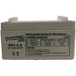 Επαναφορτιζόμενη μπαταρία μολύβδου VRLA Power 6V 1.3Ah PR1.3-6