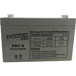 Επαναφορτιζόμενη μπαταρία μολύβδου VRLA Power 6V 7Ah PR7-6