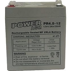 Επαναφορτιζόμενη μπαταρία μολύβδου VRLA Power 12V 4.5Ah PR4.5-12