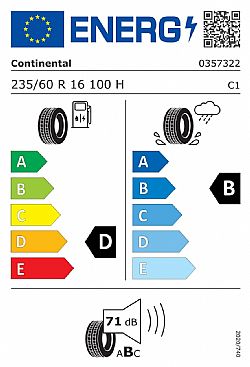 235/60/R16 ContiCrossContact UHP 100H (Εως 10-ατοκες δοσεις)