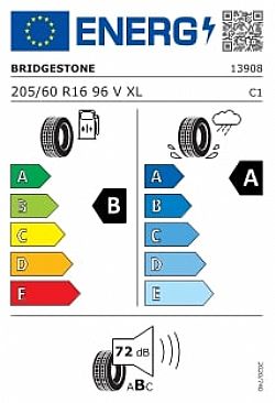 Bridgestone T005 Driveguard RFT 205/60/R16 96V XL (Εως 10-ατοκες δοσεις)