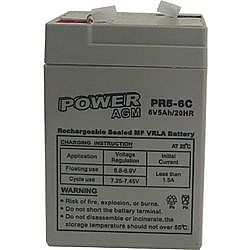 Επαναφορτιζόμενη μπαταρία μολύβδου VRLA Power 6V 5Ah PR5-6