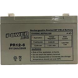 Επαναφορτιζόμενη μπαταρία μολύβδου VRLA Power 6V 12Ah PR12-6