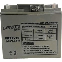 Επαναφορτιζόμενη μπαταρία μολύβδου VRLA Power 12V 22Ah PR22-12