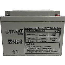 Επαναφορτιζόμενη μπαταρία μολύβδου VRLA Power 12V 28Ah PR28-12