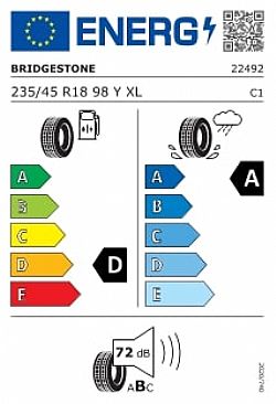 Bridgestone 235/45R18 POTENZA SPORT 98Y XL (Εως 10-ατοκες δόσεις)