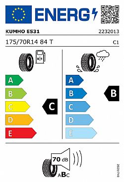 KUMHO 175/70R14 84T ES31 (Εως 10-ατοκες δοσεις)