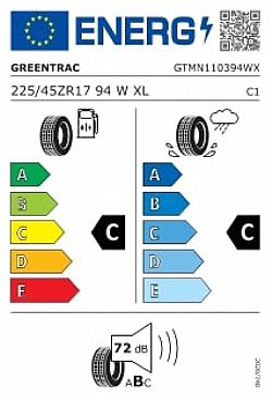 GREENTRACK 225/45ZR17 JOURNEY-X  94W XL (Εως 10-ατοκες δοσεις)