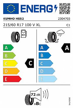 KUMHO 215/60R17 100V XL HS52 (Εως 10-ατοκες δοσεις)