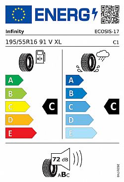 INFINITY 195/55/R16 ECOSIS 91V XL (Εως 10-ατοκες δοσεις)