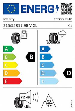 INFINITY 215/55/R17 ECOFOUR 98V XL (Εως 10-ατοκες δοσεις)
